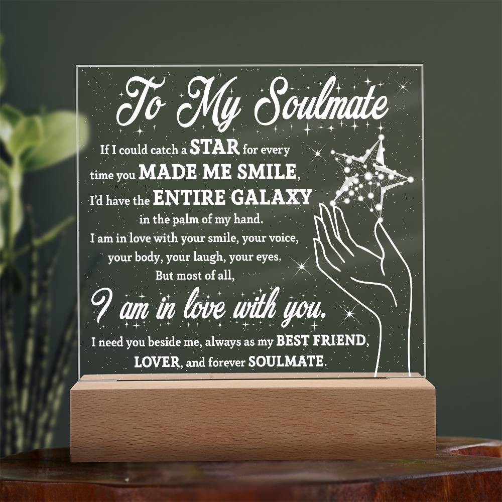 Soulmate Galaxy Star Acrylic Light – Romantic Gift