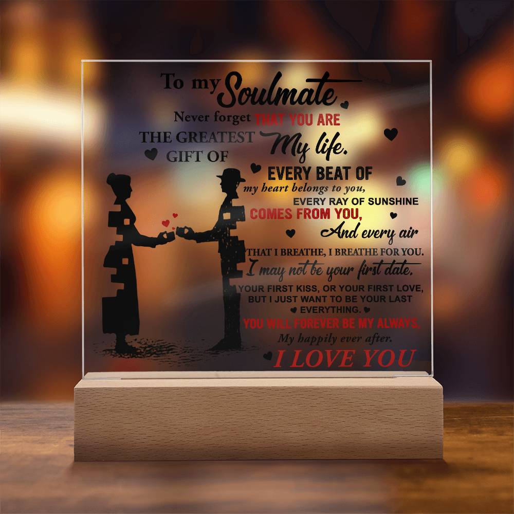 Soulmate Acrylic LED Gift – Romantic Love Decor