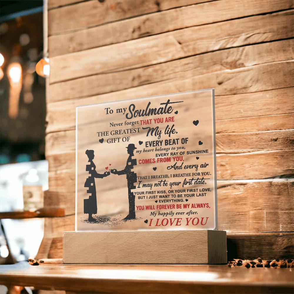 Soulmate Acrylic LED Gift – Romantic Love Decor