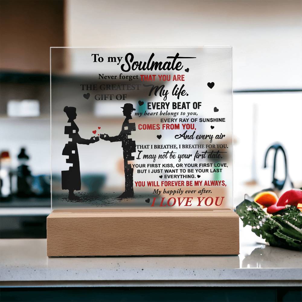 Soulmate Acrylic LED Gift – Romantic Love Decor