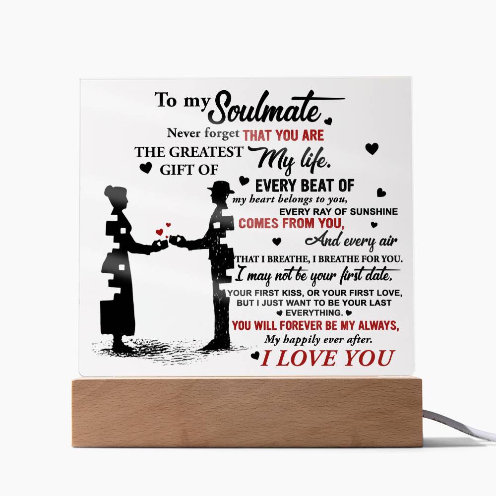 Soulmate Acrylic LED Gift – Romantic Love Decor