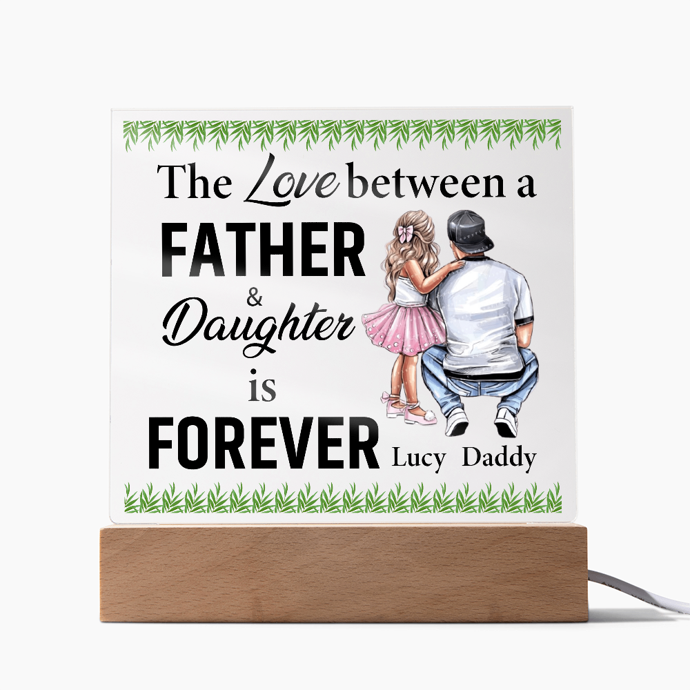 Father Daughter Forever Acrylic Gift Plaque