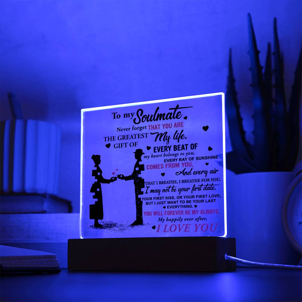 Soulmate Acrylic LED Gift – Romantic Love Decor