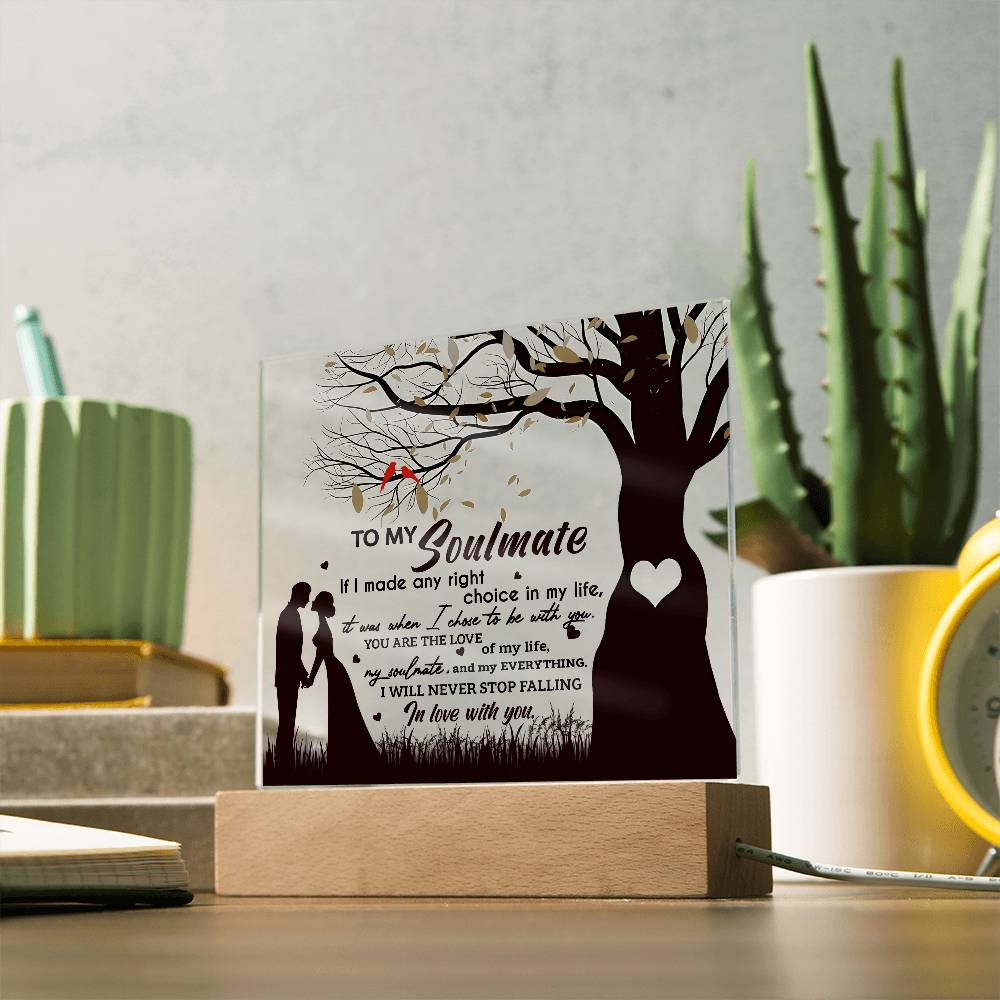 Soulmate Acrylic Light Gift – Romantic Tree Design