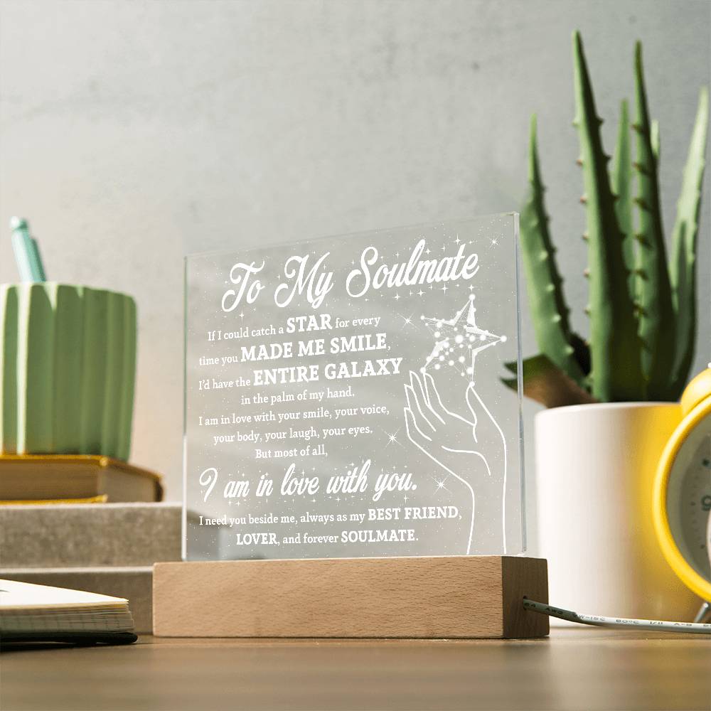 Soulmate Galaxy Star Acrylic Light – Romantic Gift