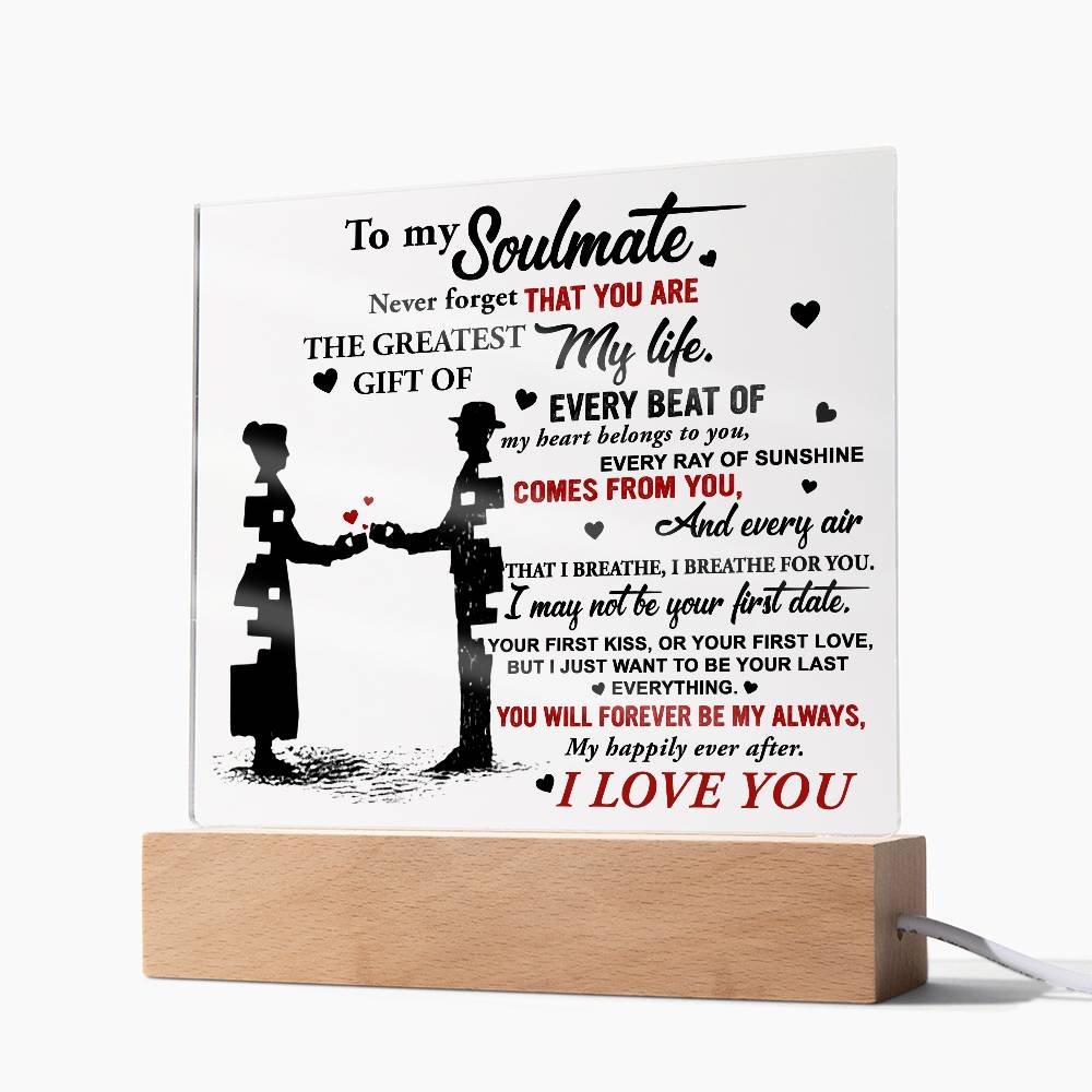 Soulmate Acrylic LED Gift – Romantic Love Decor