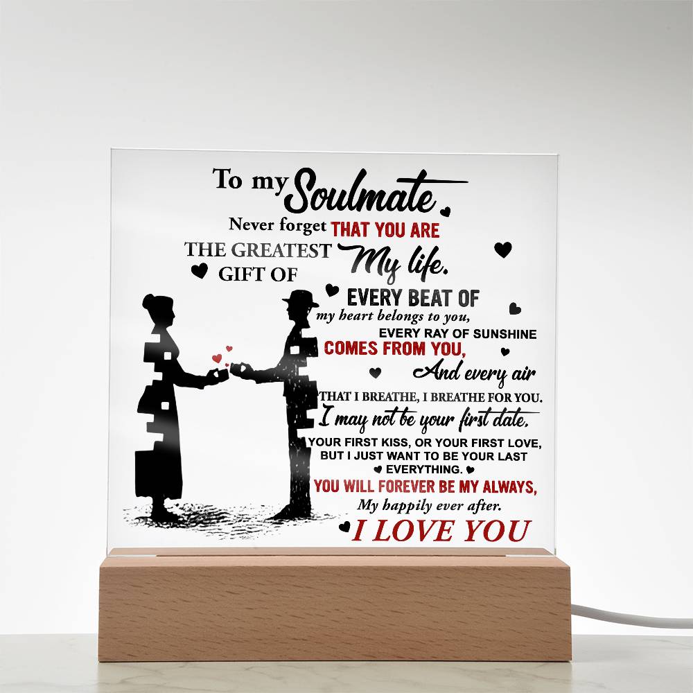Soulmate Acrylic LED Gift – Romantic Love Decor