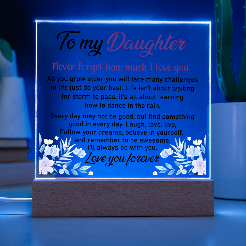 To My Daughter – Inspirational LED Plaque