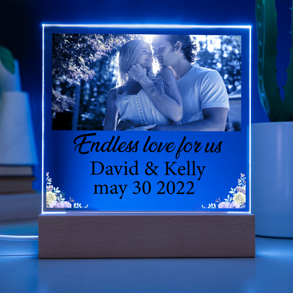 Custom Couple Photo Acrylic Plaque Gift