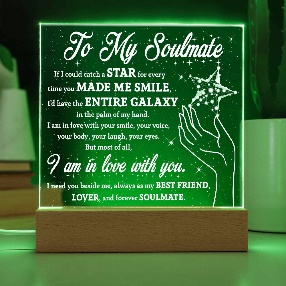 Soulmate Galaxy Star Acrylic Light – Romantic Gift