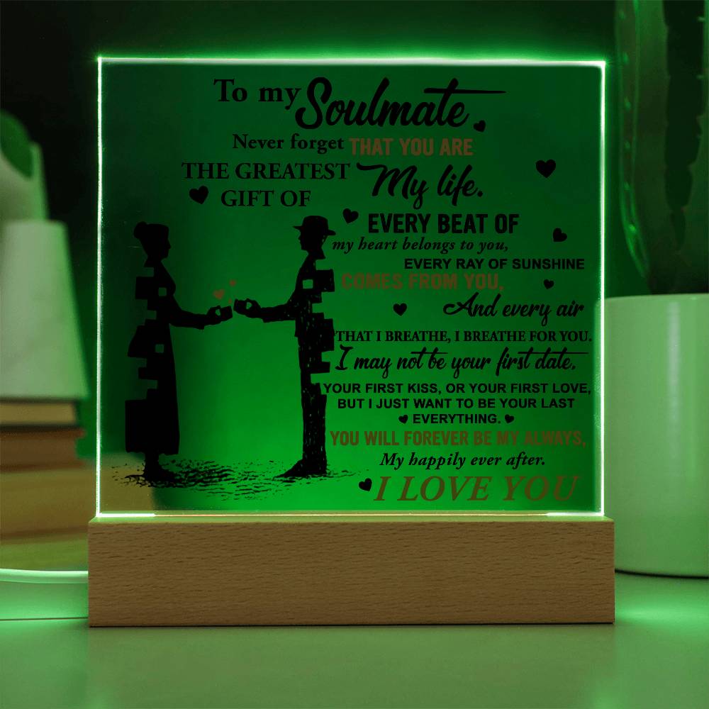 Soulmate Acrylic LED Gift – Romantic Love Decor
