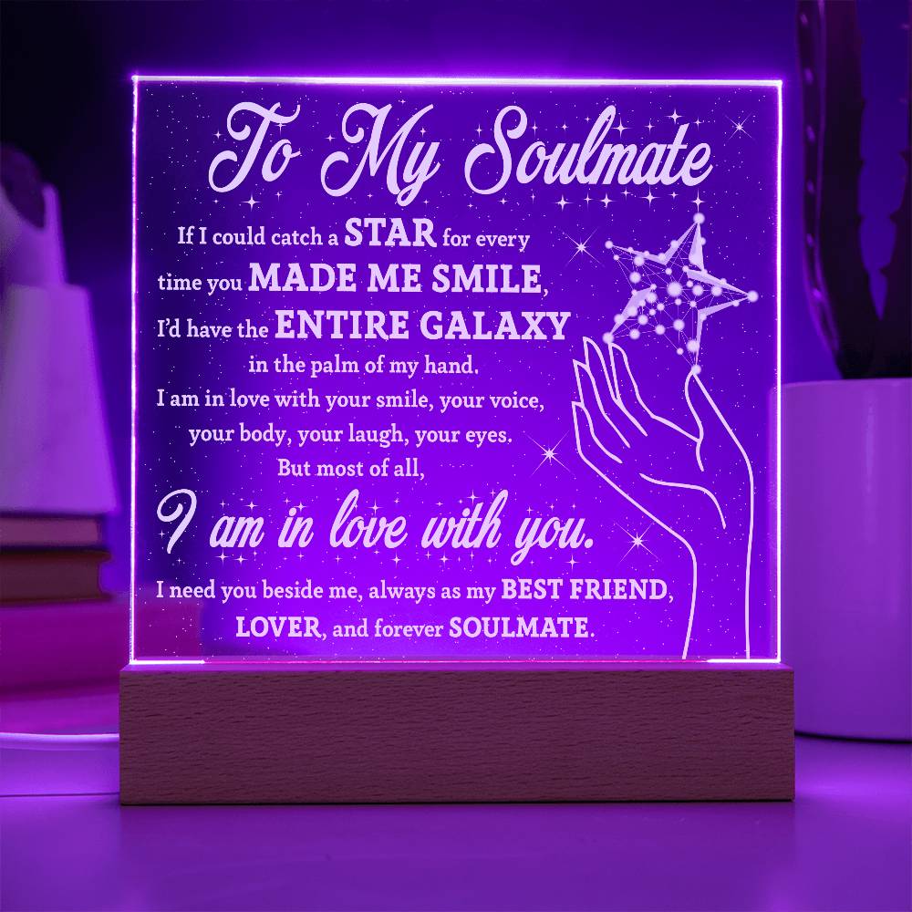 Soulmate Galaxy Star Acrylic Light – Romantic Gift
