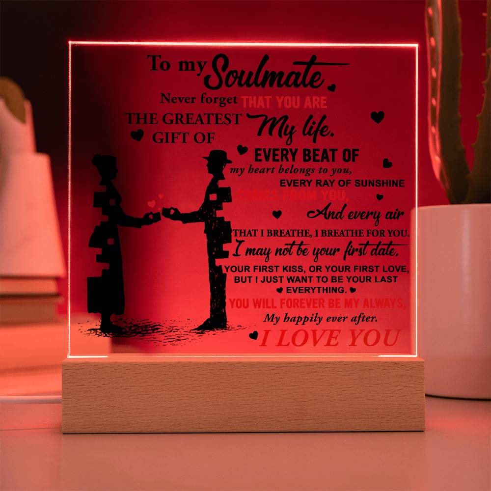Soulmate Acrylic LED Gift – Romantic Love Decor