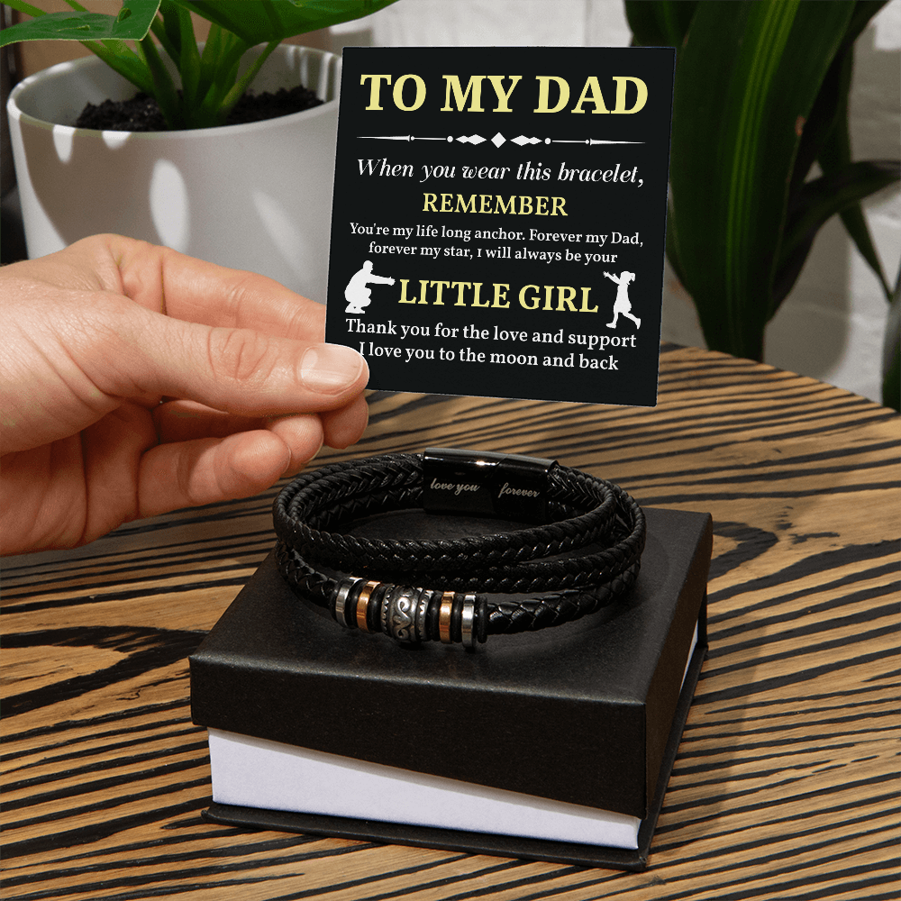 Dad Bracelet Gift from Daughter with Message Card