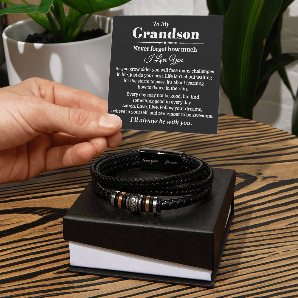To My Grandson Bracelet Gift – Love You Always Card