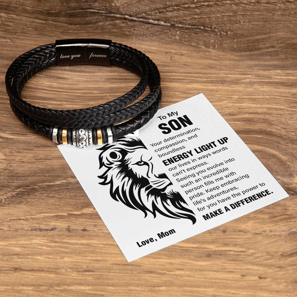 Lion Bracelet for Son – With Message Card