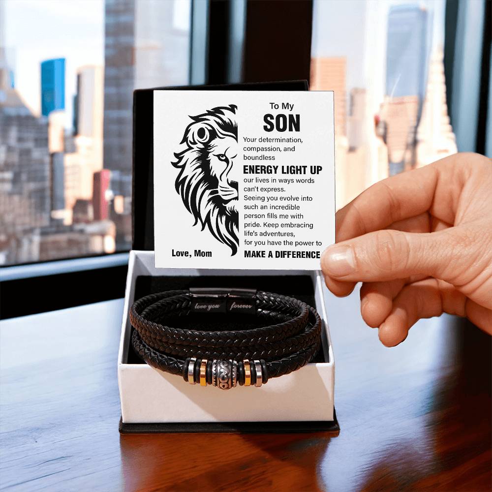 Lion Bracelet for Son – With Message Card