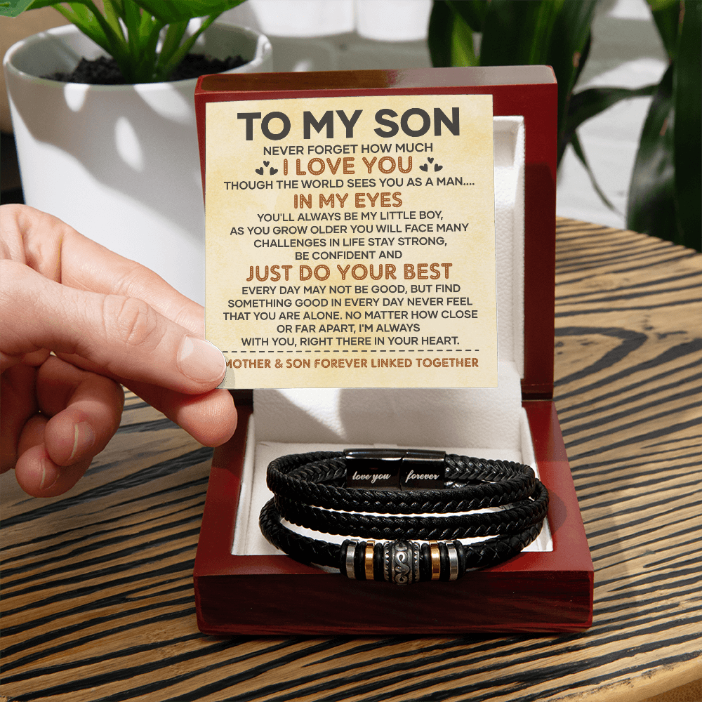 Mother to Son Bracelet Gift Message Card Included
