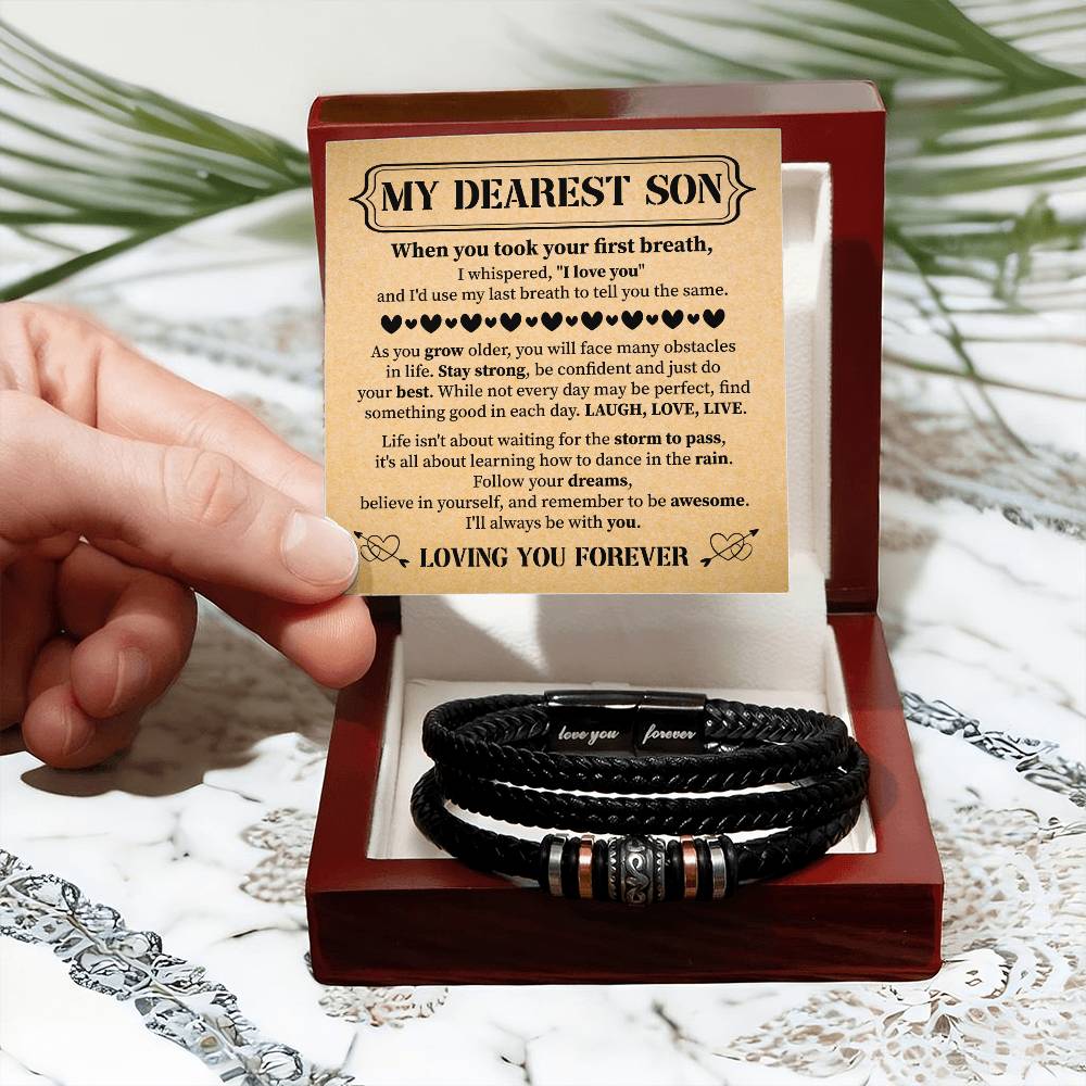 To My Son, Bracelet for Son from mom, Bracelet For Son From Mom, Birthday Gift For My Son Graduation Present