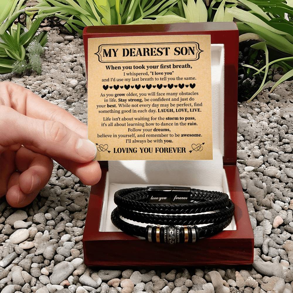 To My Son, Bracelet for Son from mom, Bracelet For Son From Mom, Birthday Gift For My Son Graduation Present