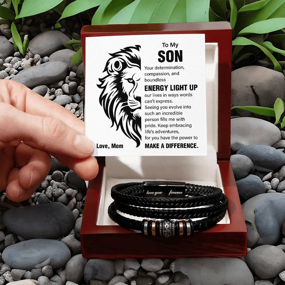Lion Bracelet for Son – With Message Card