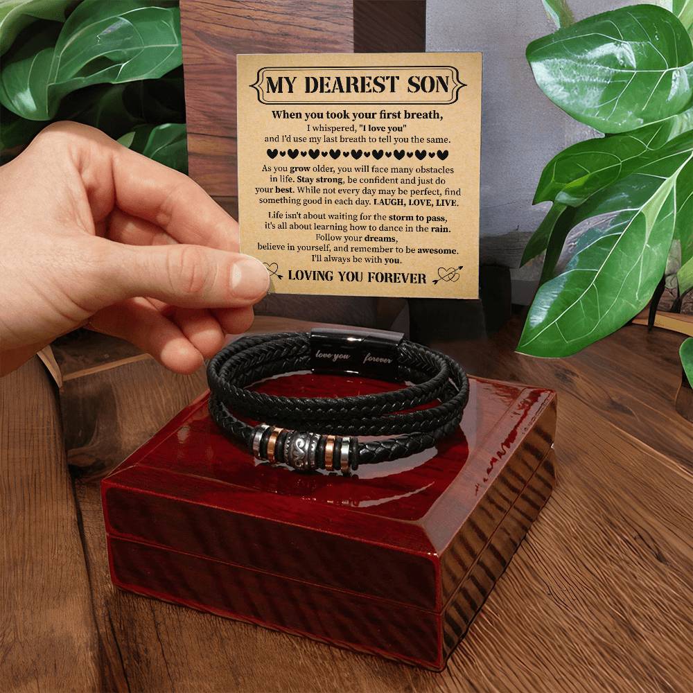 To My Son, Bracelet for Son from mom, Bracelet For Son From Mom, Birthday Gift For My Son Graduation Present