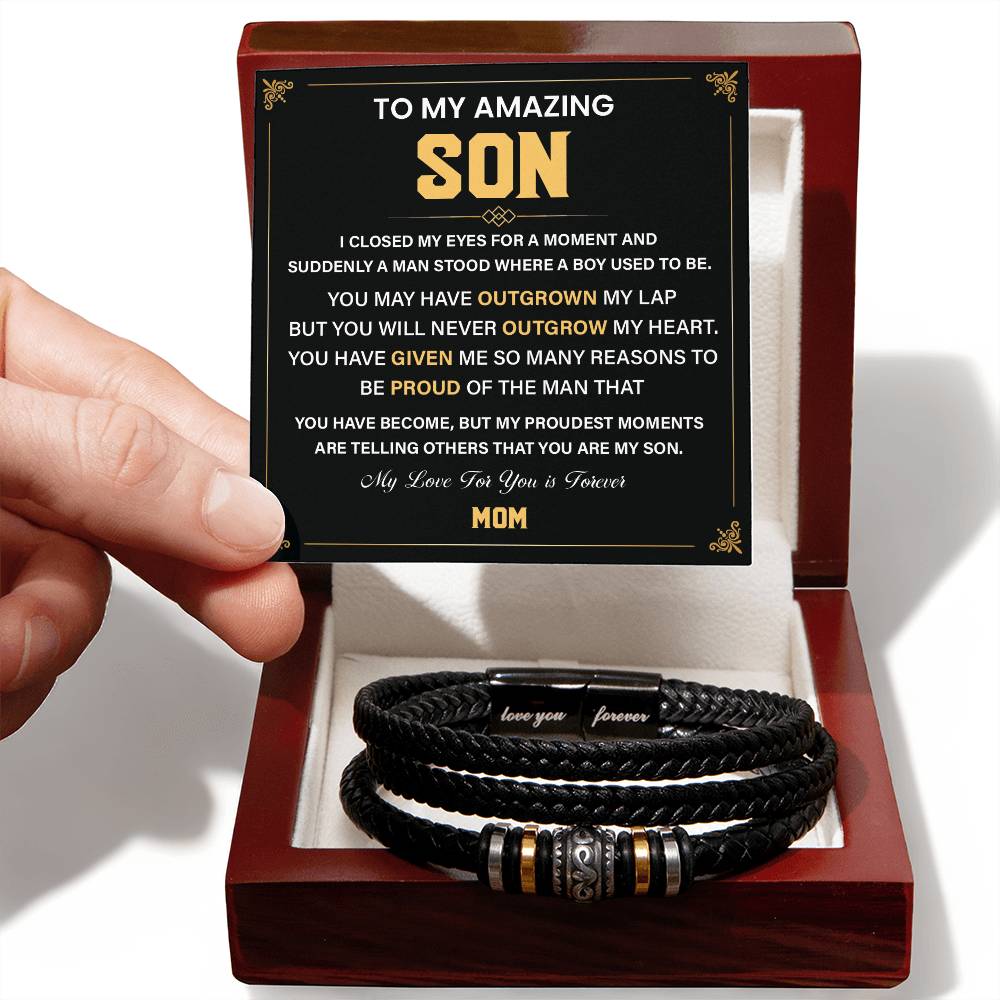 To My Amazing Son Bracelet Gift from Mom