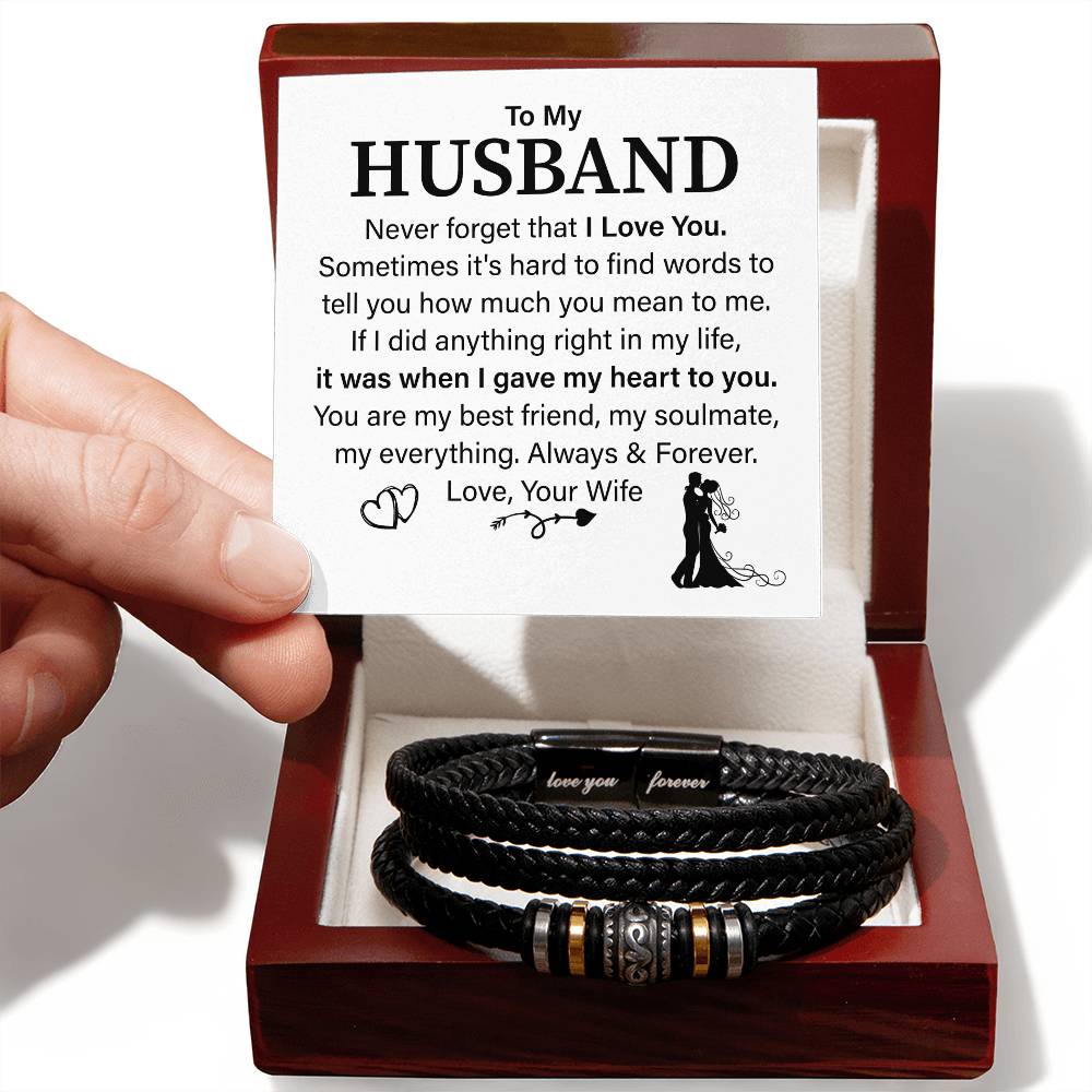To My Husband Bracelet Gift From Wife