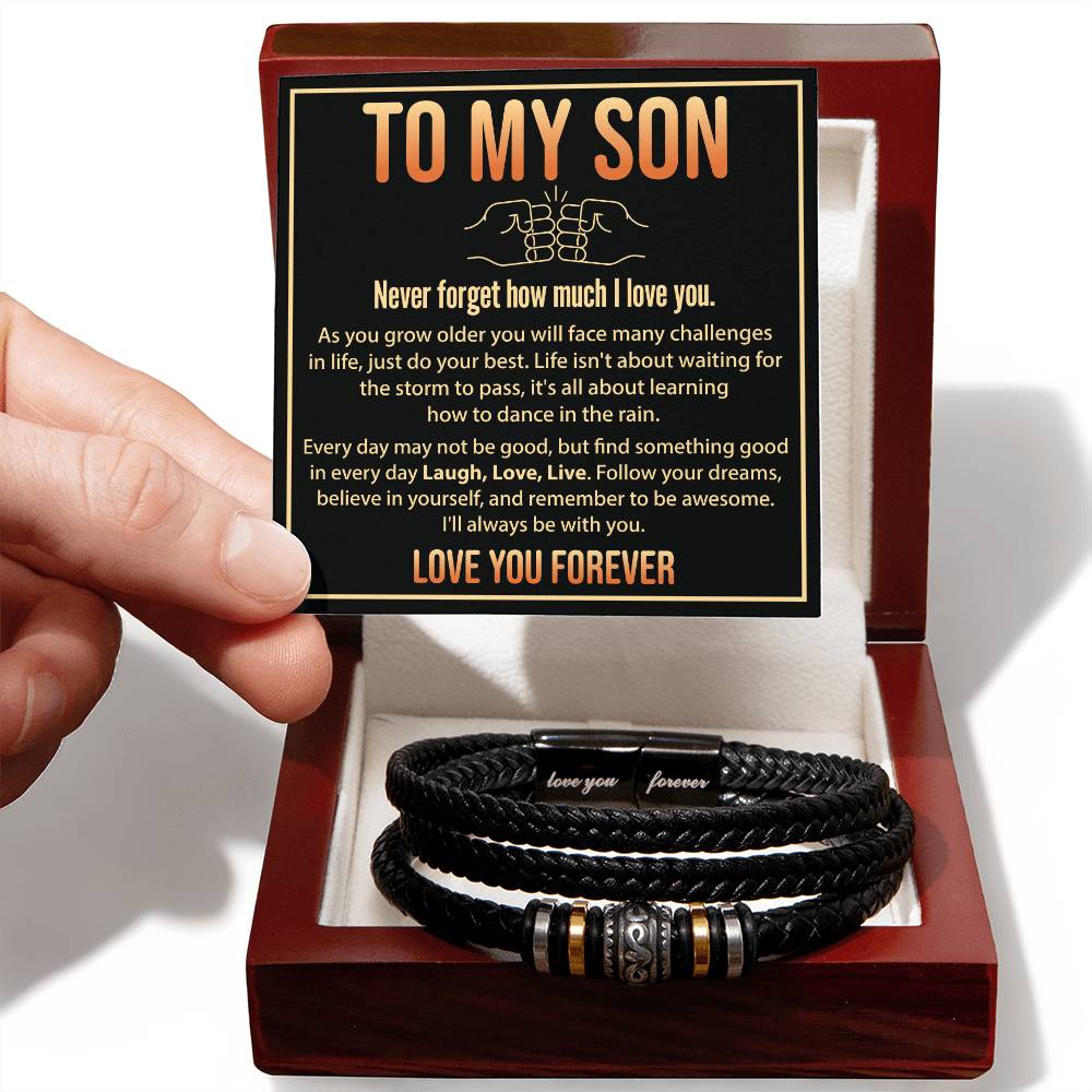 "To My Son Necklace - A Forever Reminder of Love, Strength, and Life Guidance"