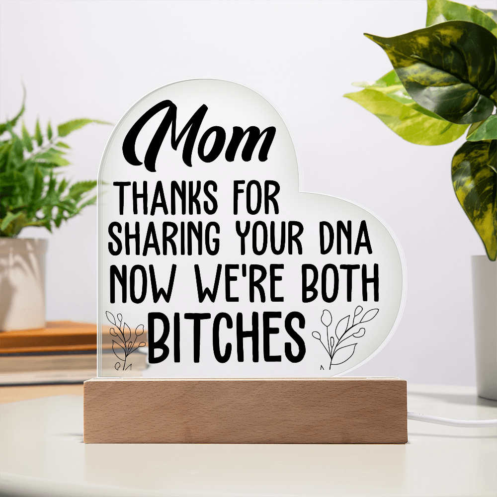 Funny Mom Acrylic Gift - LED Light Up Acrylic Plaque - Best Mom Gift
