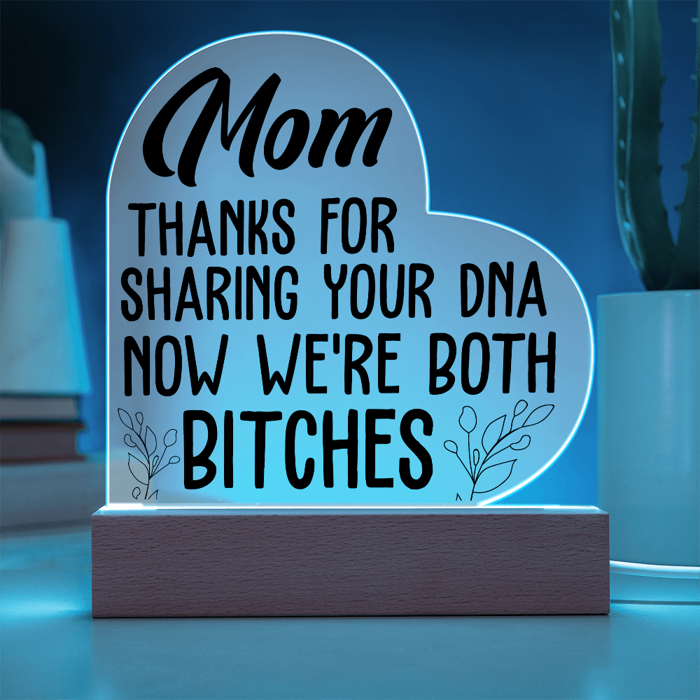 Funny Mom Acrylic Gift - LED Light Up Acrylic Plaque - Best Mom Gift