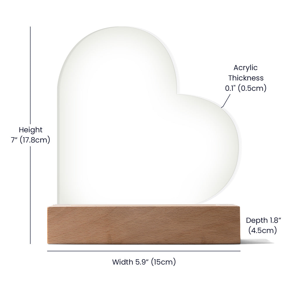 Mother’s Day Step Mom Appreciation - Heart Shape LED Light Plaque