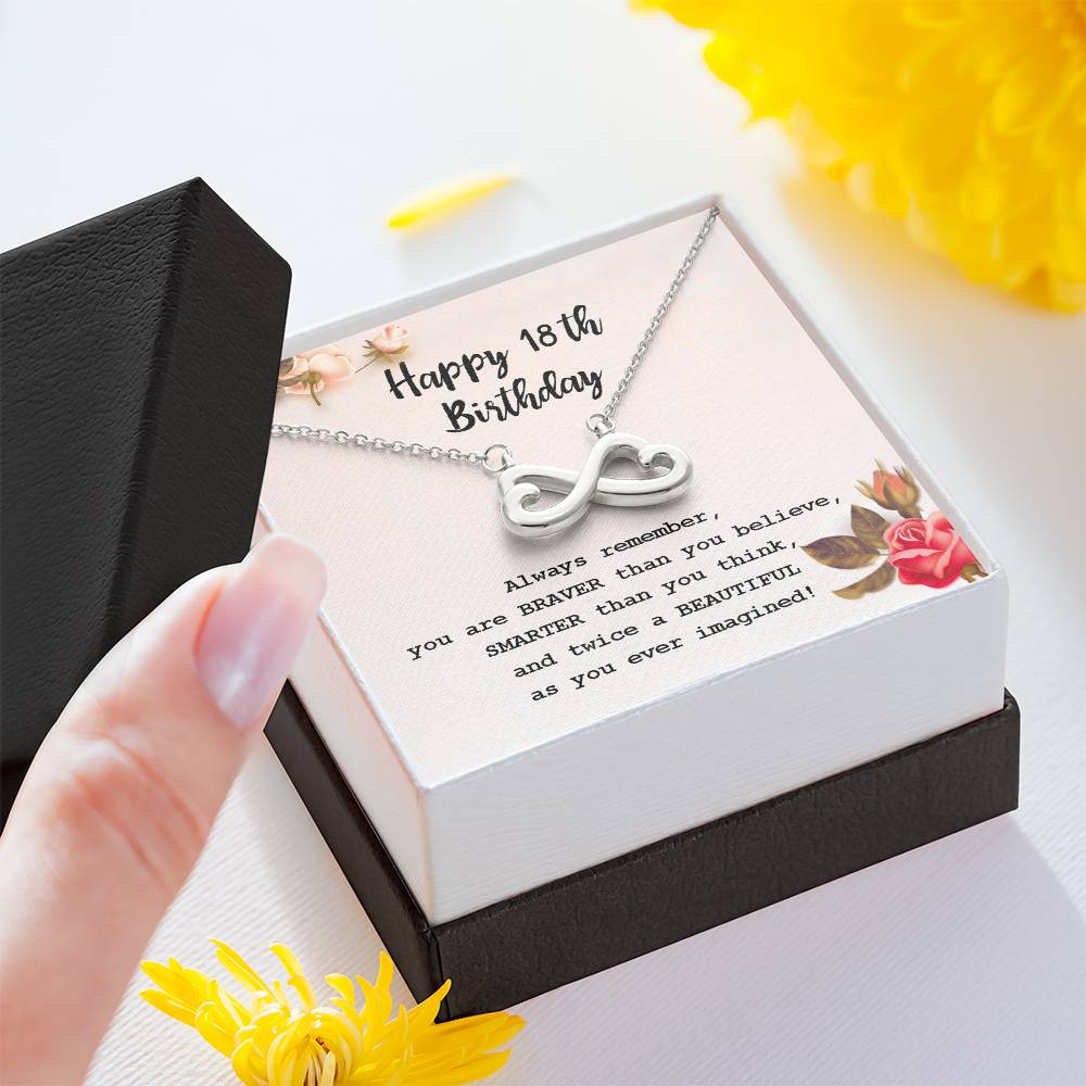 18th Birthday Infinity Necklace – Gift for Her
