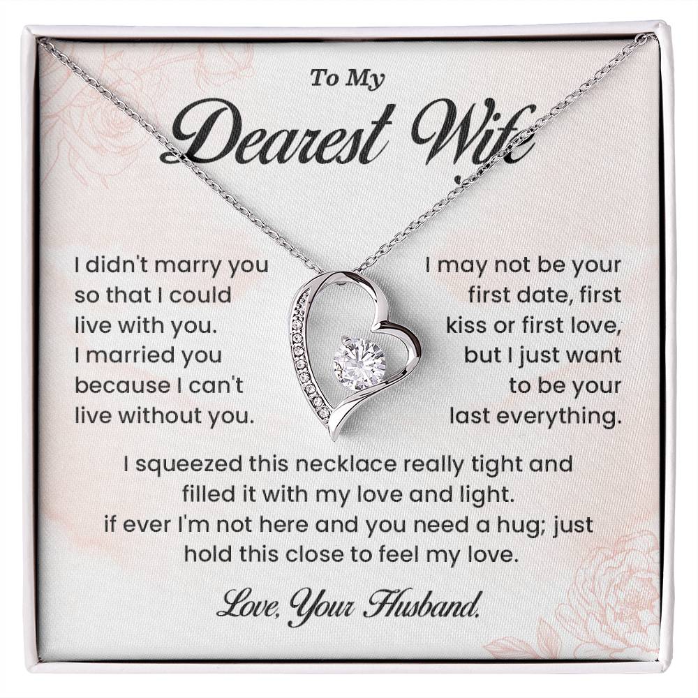 Dearest Wife Necklace Gift from Husband – Gift Box