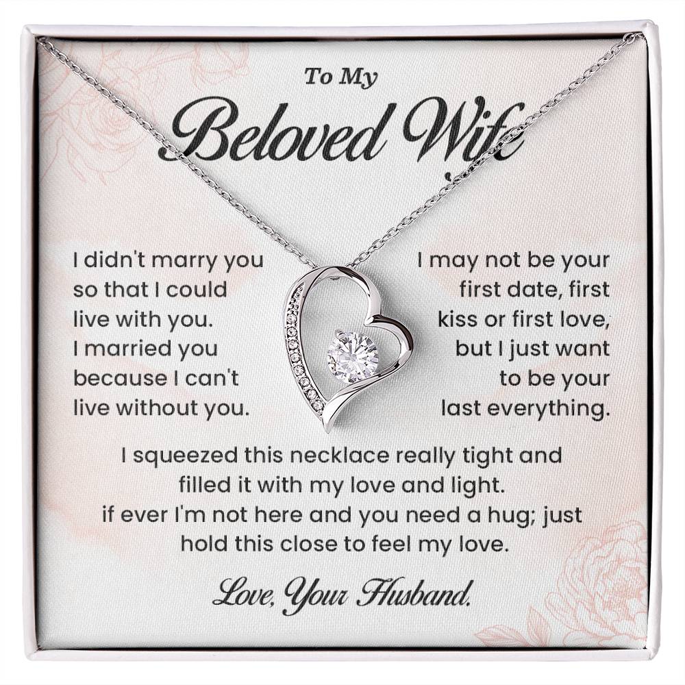 Beloved Wife Necklace Gift from Husband – Message Card