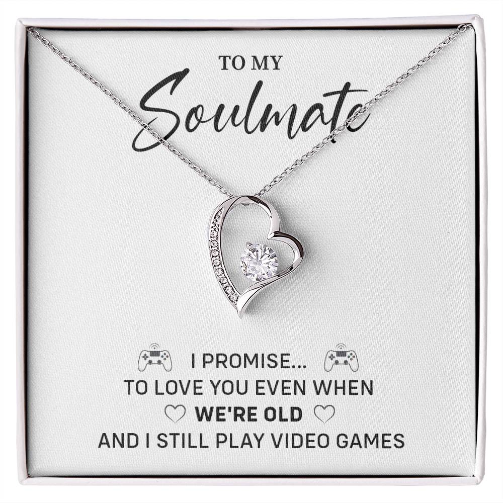 Gamer Soulmate Necklace Gift for Her – Message Card Box