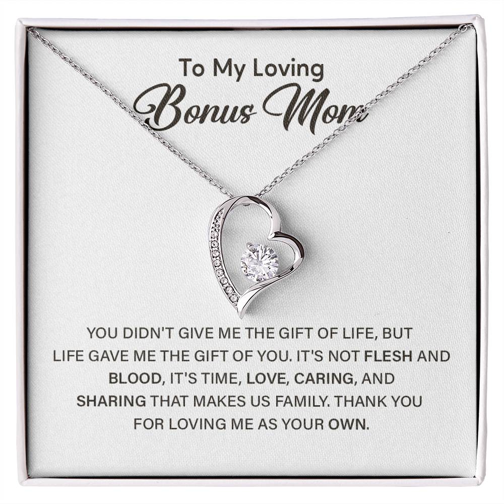 Bonus Mom Necklace – Gift of You Message Card from Daughter