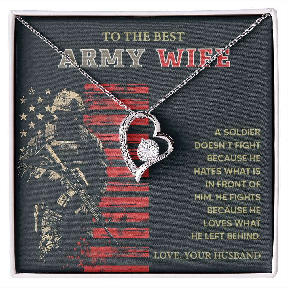 Army Wife Necklace Gift from Husband – With Gift Box