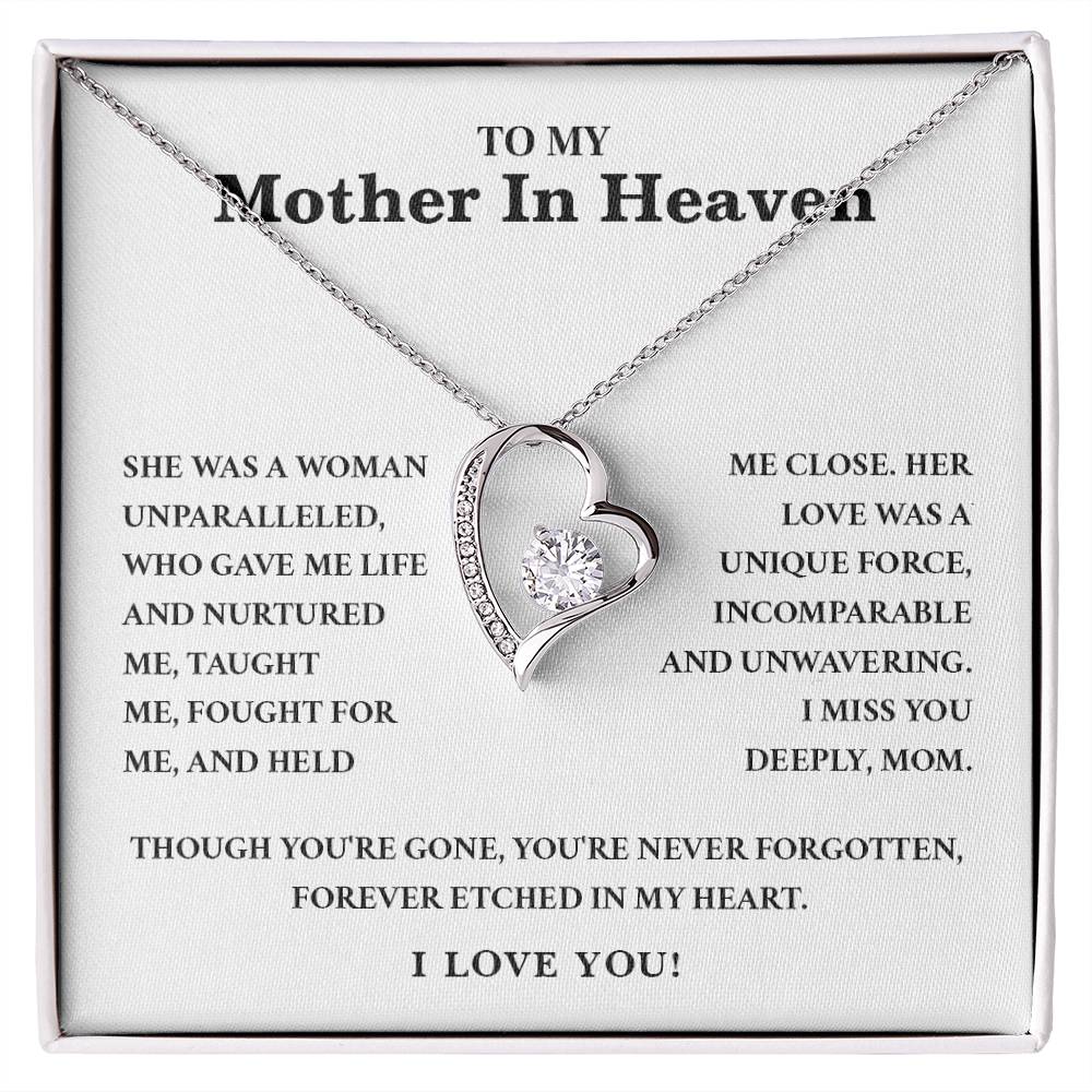 Mother in Heaven Necklace – Memorial Heart Jewelry