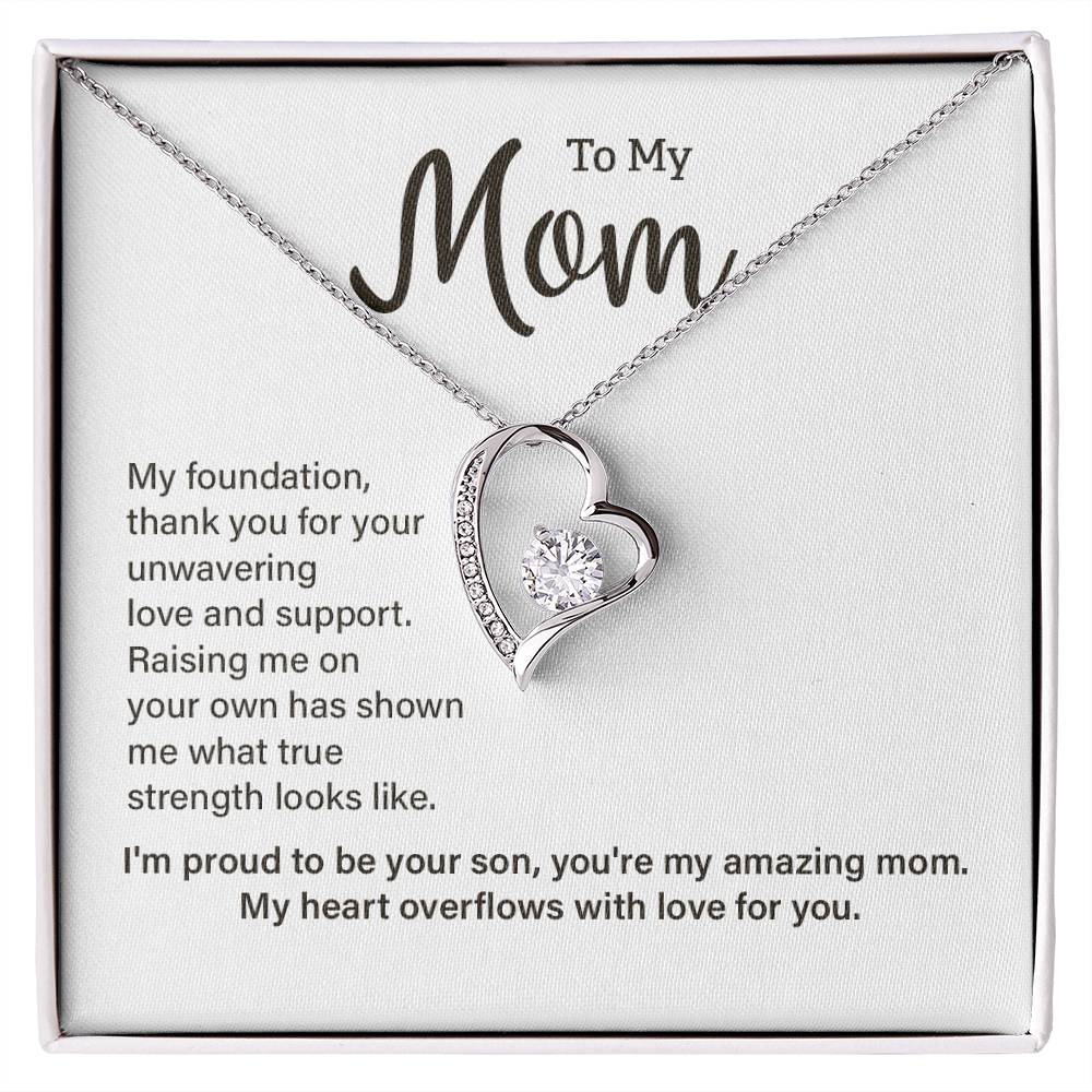 Necklace for Mom from Son – Thank You for Raising Me Alone