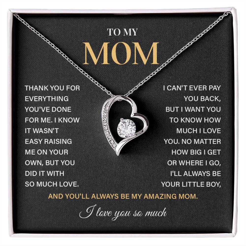 Necklace Gift For Mom From Children With Heartfelt Note