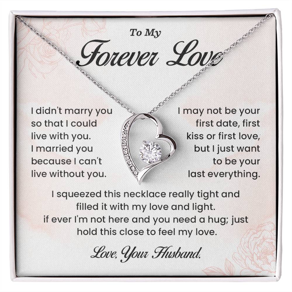 Forever Love Necklace Gift from Husband with Card