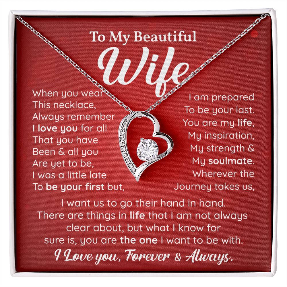 Romantic Necklace Gift for Wife from Husband with Message Card
