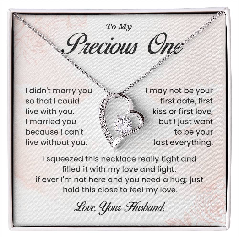 Romantic Necklace Gift for Wife – Message Card Box