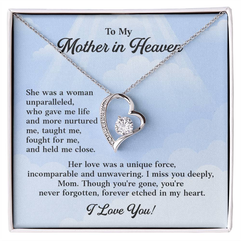 Memorial Necklace Gift for Mother in Heaven