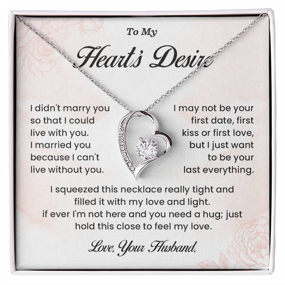 Heart’s Desire Necklace Gift from Husband – Gift Box