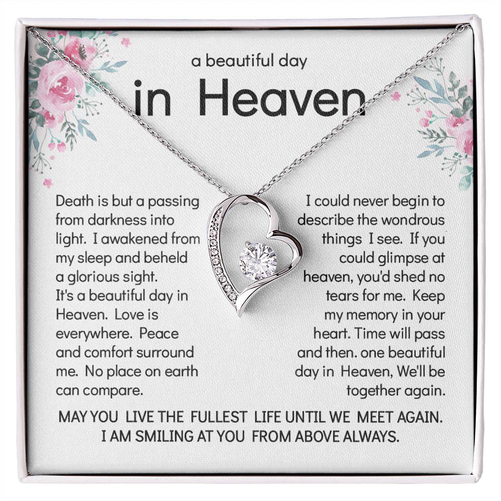 A Beautiful Day In Heaven Necklace – Heartfelt Memorial Jewelry Gift