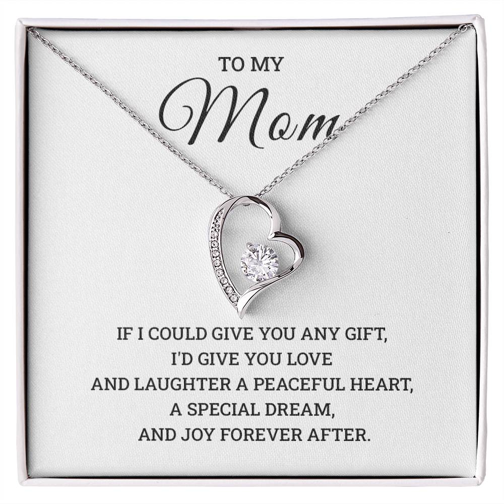 Mom Necklace Gift – Love, Laughter & Peaceful Heart Message