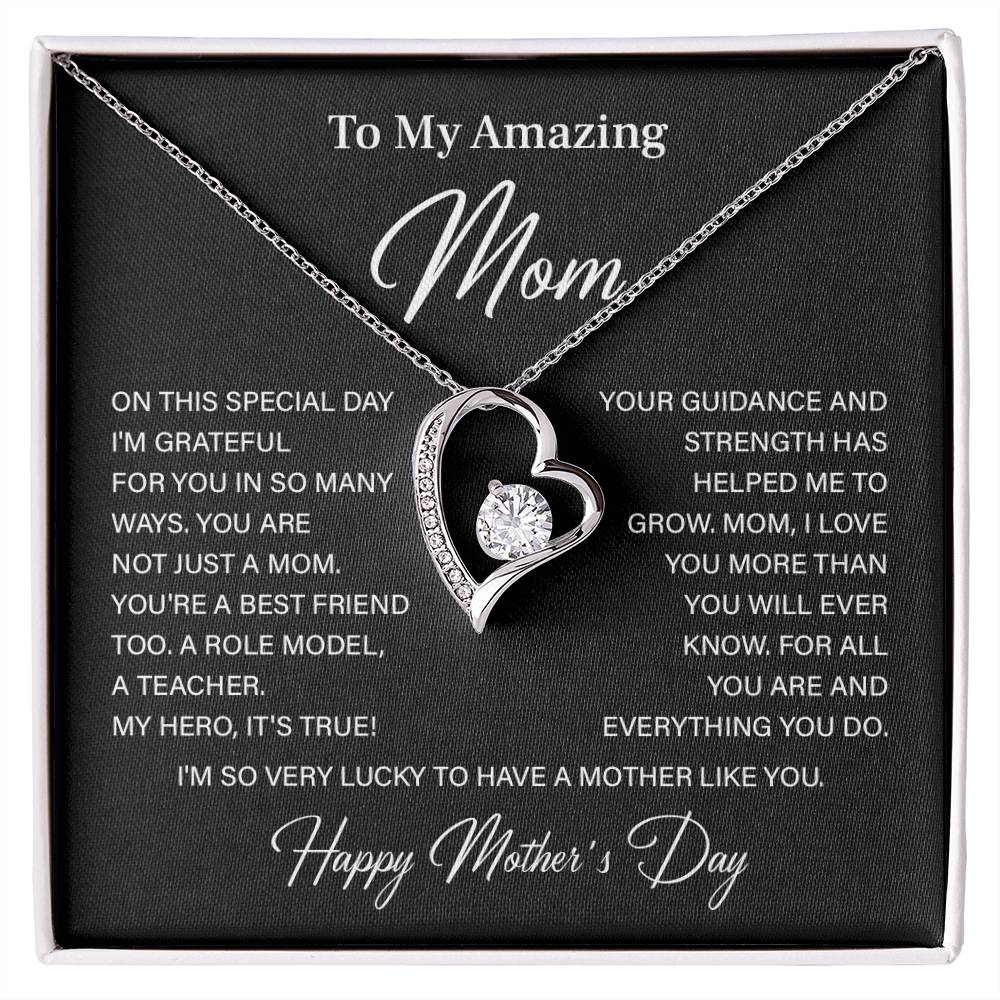 Amazing Mom Necklace Gift with Message Card