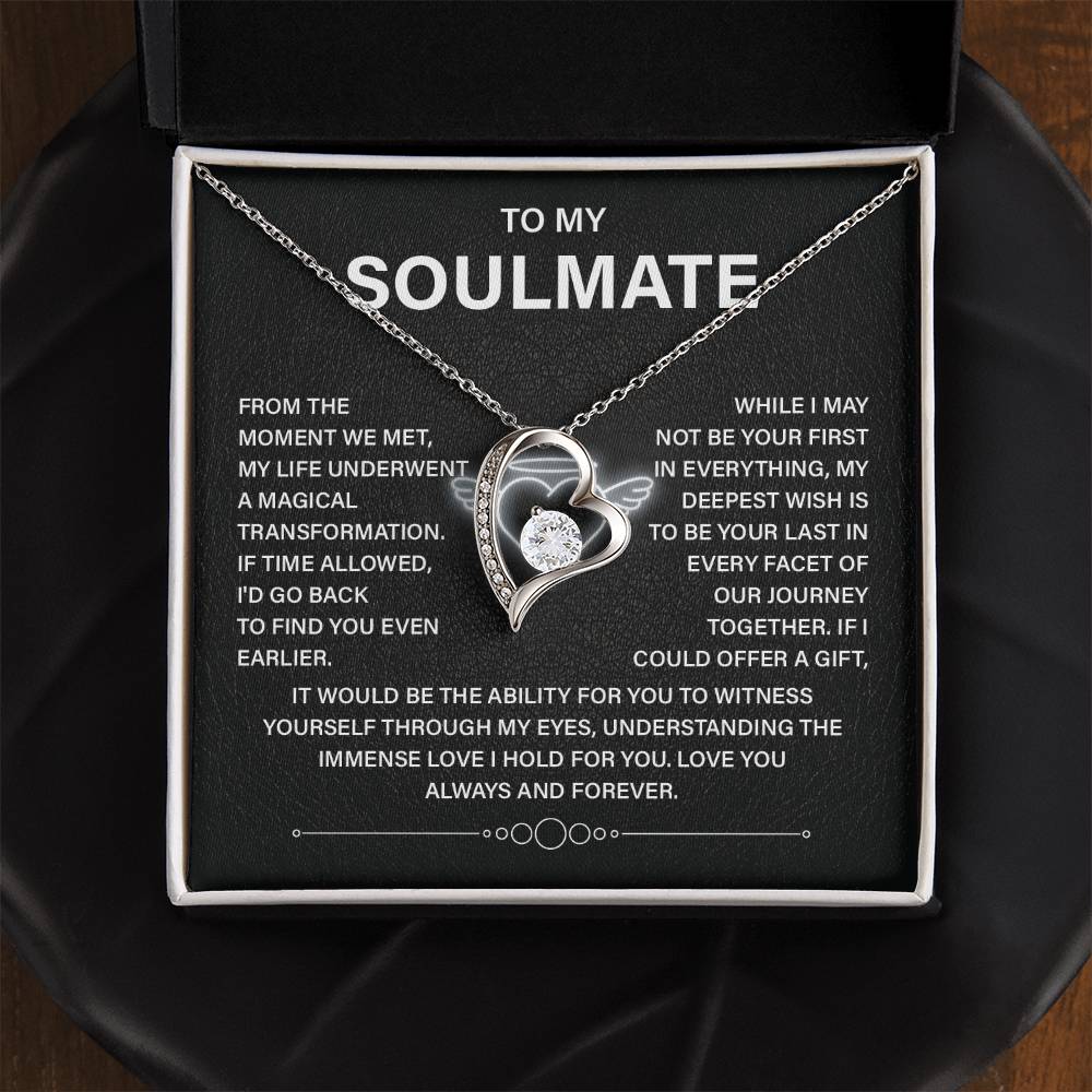 To My Soulmate Necklace – Deep Love Keepsake Gift for Wife Or Girlfriend